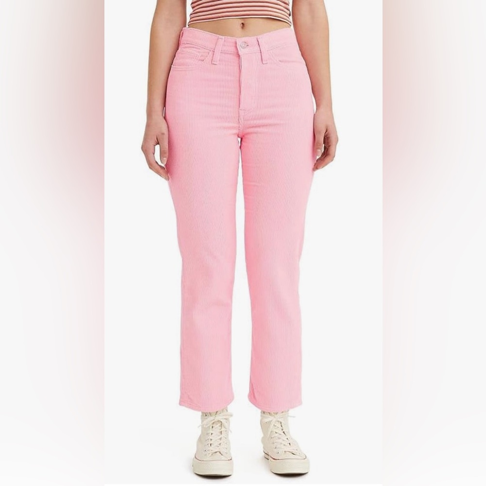 Levi Barbie Pink Wedgie Straight Corduroy
